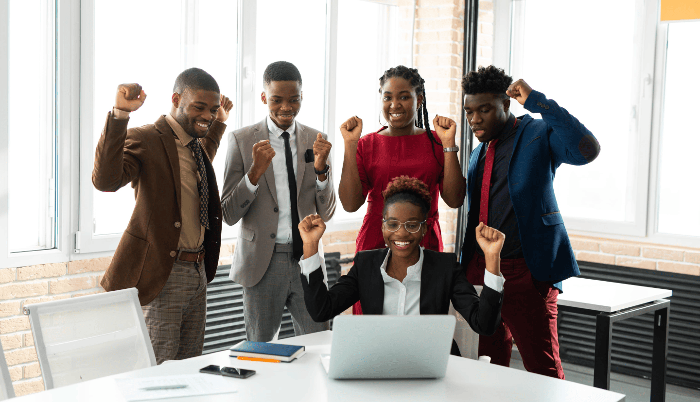 Happy Young People celebrating